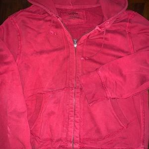 Red Zippered Hoodie
